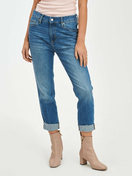 GAP Jeans hlače slim boyfriend Mid Rise Universal Washwell GAP