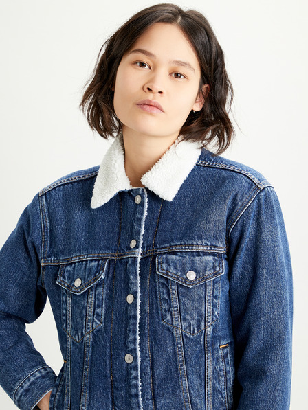 Levi's® Levi's® modra ženska jakna iz džinsa z umetnim krznom