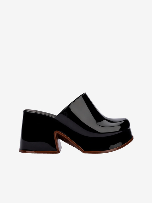 Melissa Črni ženski natikači na peti Melissa Mia