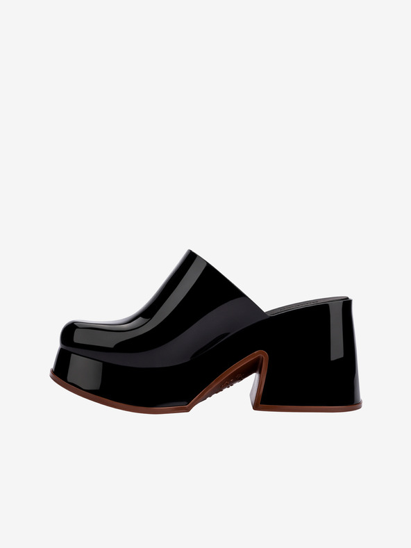 Melissa Črni ženski natikači na peti Melissa Mia