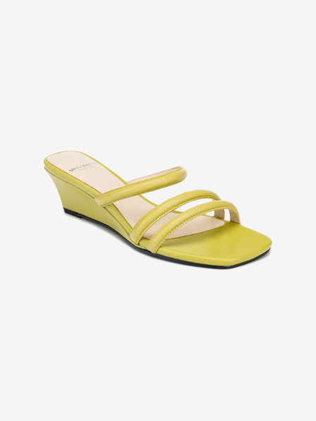 Vagabond Neonsko zeleni usnjeni copati Vagabond Nellie Wedge