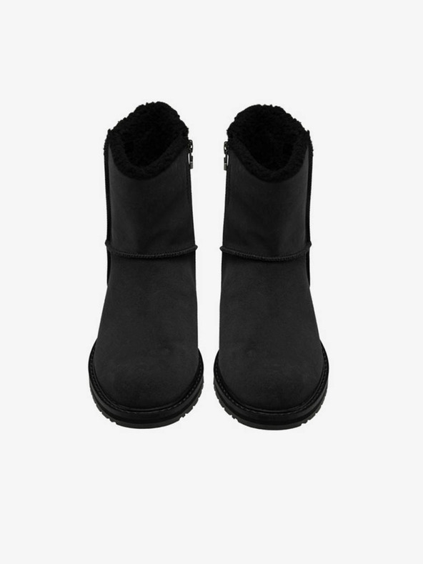 Helly Hansen Črni ženski usnjeni zimski gležnjarji HELLY HANSEN Annabelle