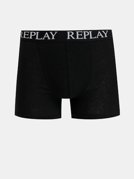 Replay Komplet dveh boksaric v črni in modri barvi Replay