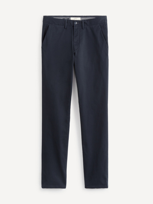 Celio Temno modre chino hlače Celio Pobelt