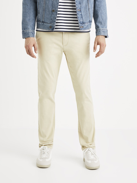 Celio Krem hlače chino Celio Roprime