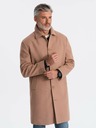 Ombre Clothing Moški enoramelni plašč z ovratnikom in spodnjim delom plašča Ombre oblačila