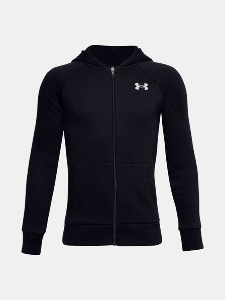 Under Armour Deški pulover Under Armour UA RIVAL COTTON FZ HOODIE-GRY