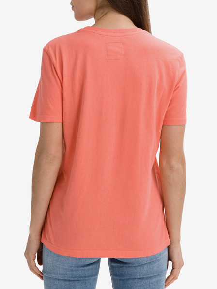SuperDry Koralna ženska majica Superdry s potiskom, kovinska