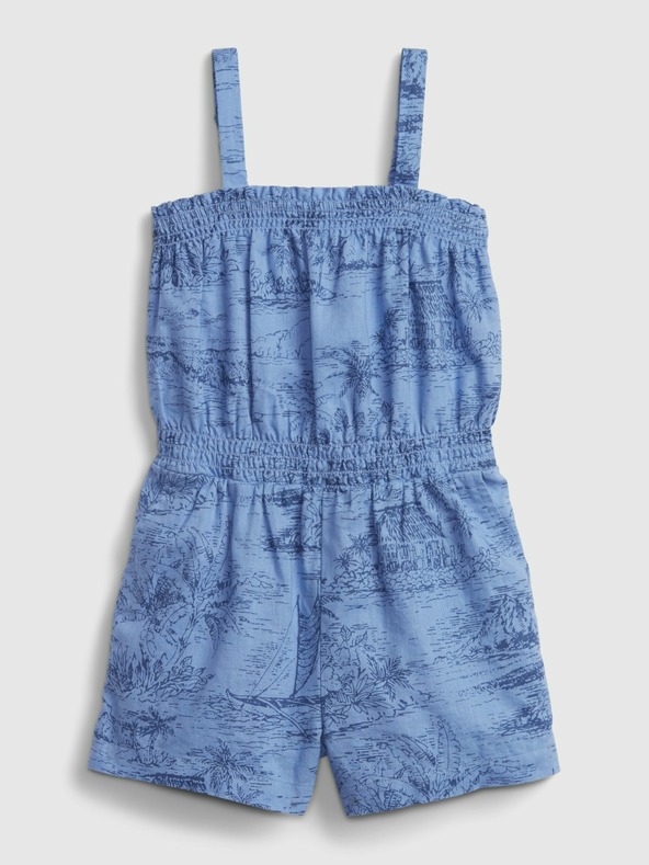 GAP Baby laneni vzorčasti pajac GAP
