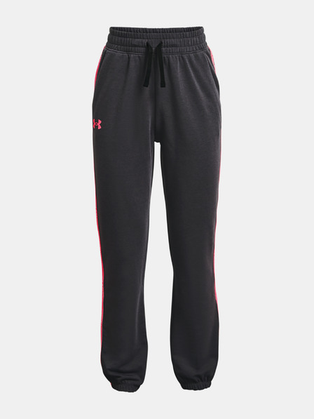 Under Armour Dekliške spodnji del trenirke Under Armour Rival Terry Taped Pant-BLK