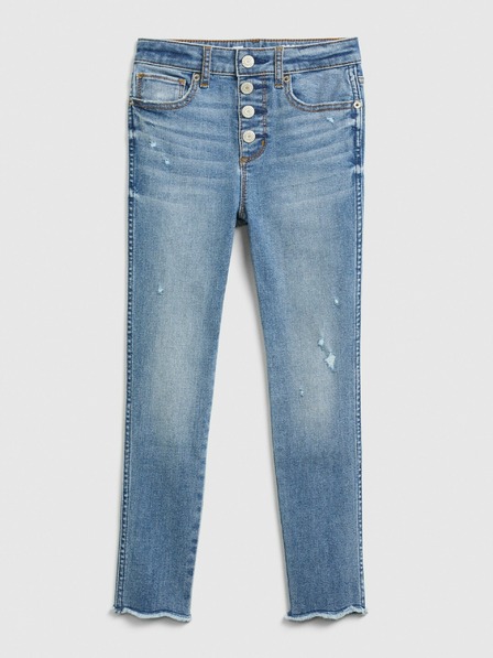 GAP Detské džínsy jeggings high rise s trhaním GAP