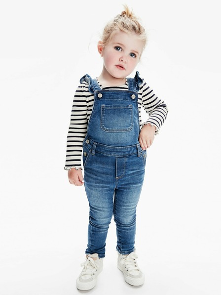 GAP Detské džínsy skinny s náprsenkou GAP