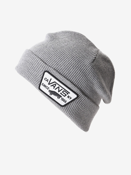 Vans Svetlo siva otroška rebrasta zimska kapa Vans Milford