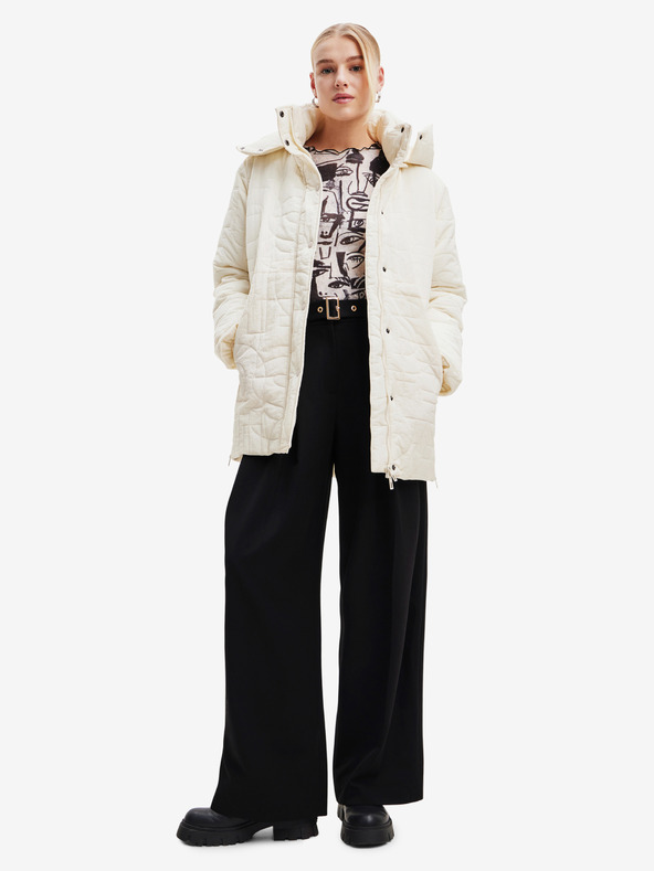 Desigual Kremasta Desigualova ženska zimska jakna Tulip