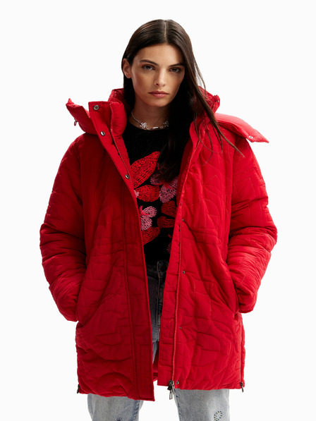Desigual Rdeča ženska zimska jakna Desigual Tulip