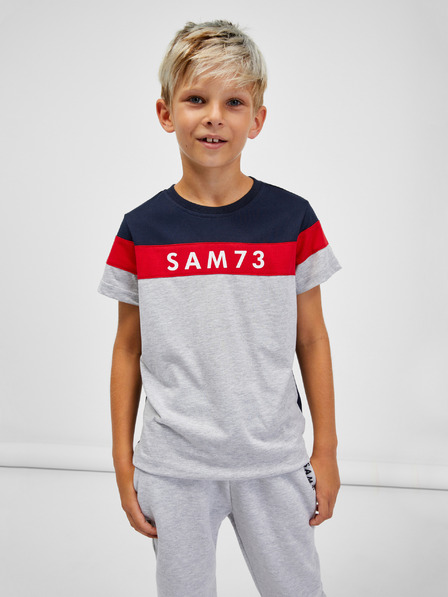 Sam 73 Modro-siva fantovska črtasta majica SAM 73 Kallan