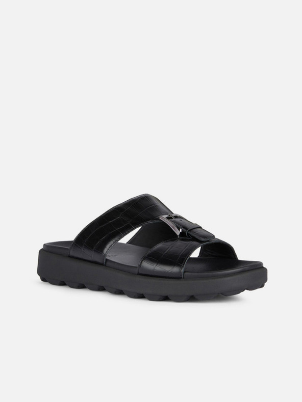 Geox Čierne pánske papuče Geox Spherica Ec6