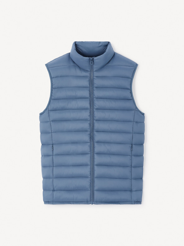 Celio Modra moška prešita jopica Celio Fulock