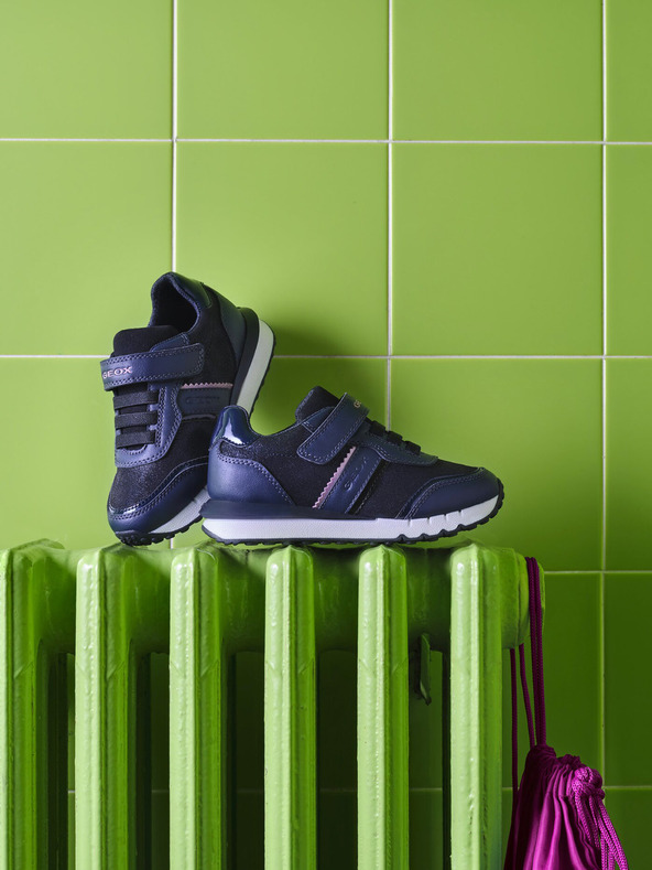 Geox Tmavo modré dievčenské tenisky Geox Fastics Girl