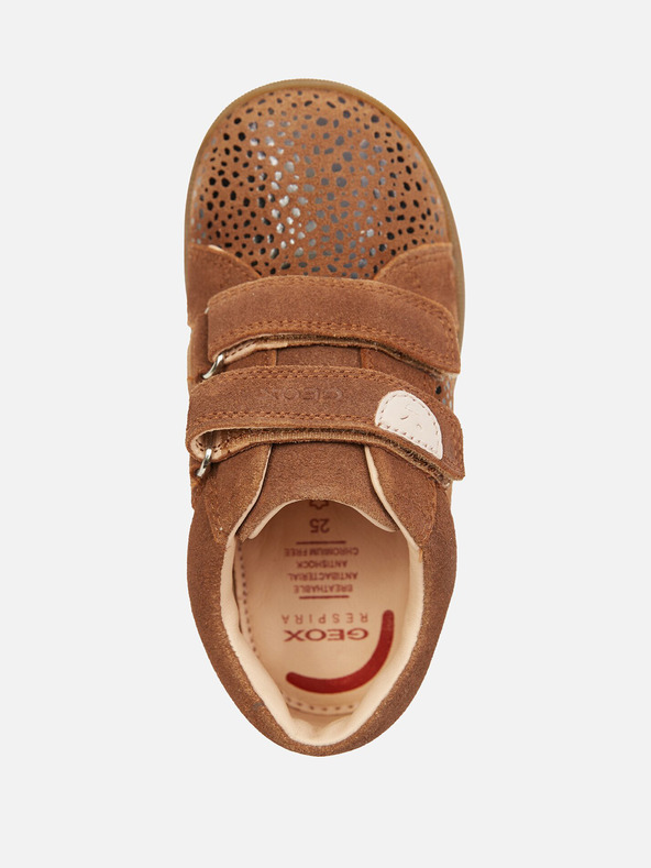 Geox Dekliški prvi koraki Geox Macchia svetlo rjave barve