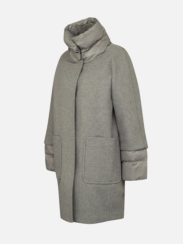 Geox Sivý dámsky kabát Geox Diamanta