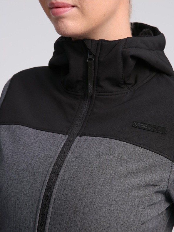 Loap Črno-siva ženska softshell jakna LOAP LUKA