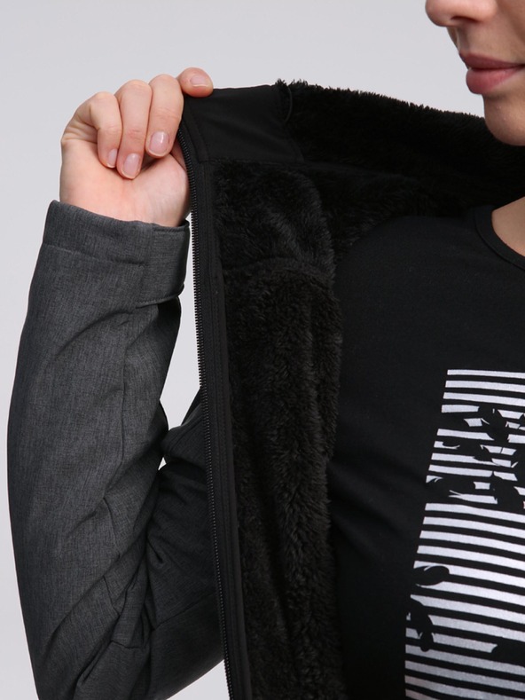 Loap Črno-siva ženska softshell jakna LOAP LUKA