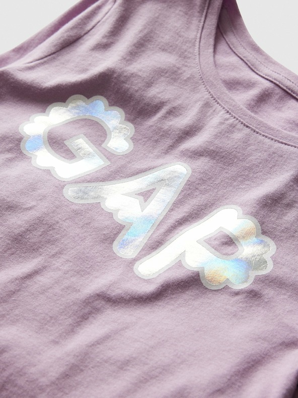 GAP Otroška majica s kovinskim logotipom Gap