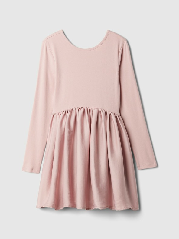 GAP Otroška obleka s satenastim krilom GAP