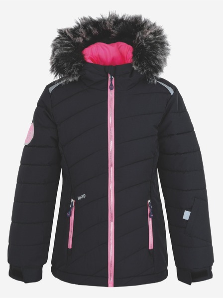 Loap Črna dekliška smučarska jakna LOAP Fuchsia