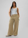 GAP Hlače z žepi Baggy Khaki Cargo GAP