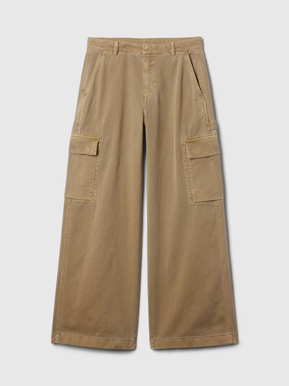 GAP Hlače z žepi Baggy Khaki Cargo GAP