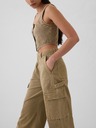 GAP Hlače z žepi Baggy Khaki Cargo GAP