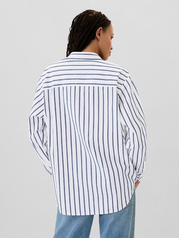 GAP Črtasta prevelika srajca Poplin Big Shirt GAP