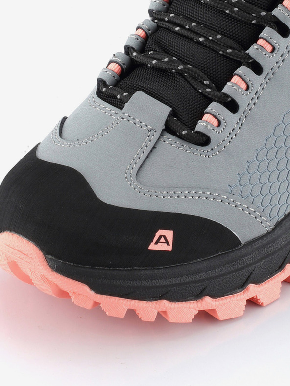 ALPINE PRO Črni in sivi ženski škornji za na prostem z membrano PTX ALPINE PRO Kneiffe