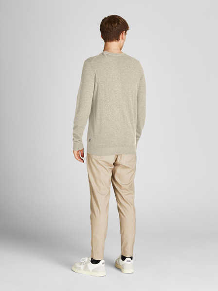 Jack & Jones Bež moški osnovni pulover Jack & Jones Emil