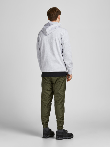 Jack & Jones Svetlo siva moška jopa Jack & Jones Air s kapuco z zadrgo