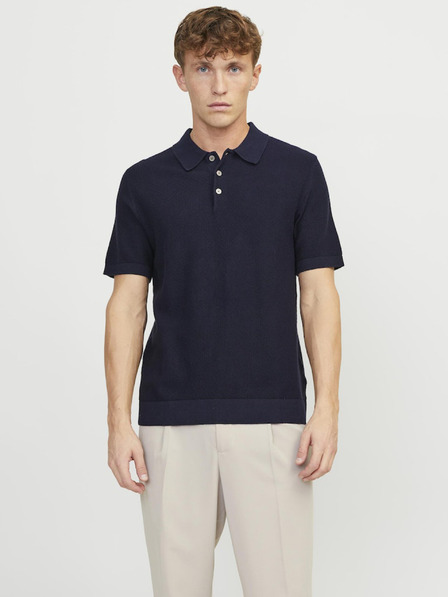Jack & Jones Temno modra moška polo majica Jack & Jones Blusandri