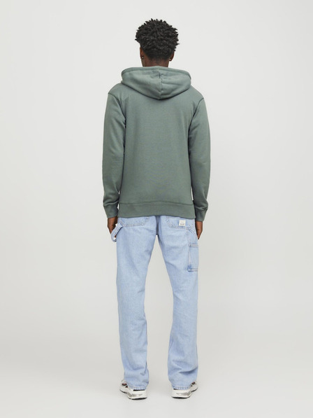 Jack & Jones Zelena moška jopica Jack & Jones Faded Zip Hoodie