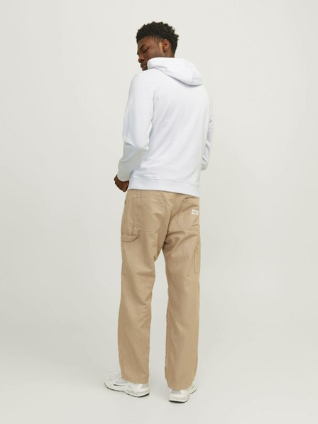Jack & Jones White Moška jopa s kapuco Jack & Jones Map