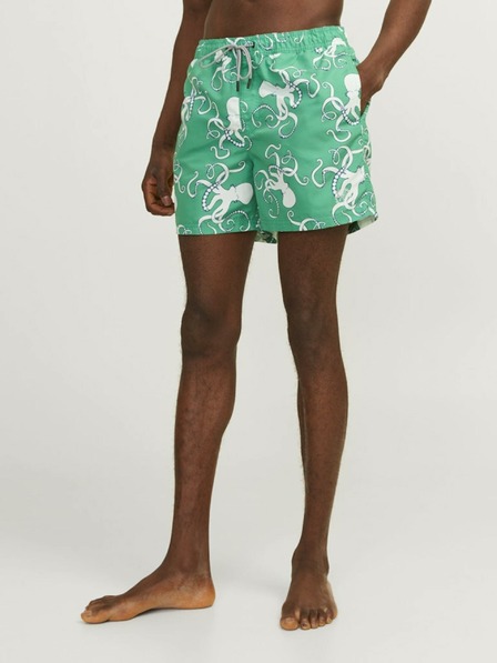 Jack & Jones Zelene moške vzorčaste kopalke Jack & Jones Fiji
