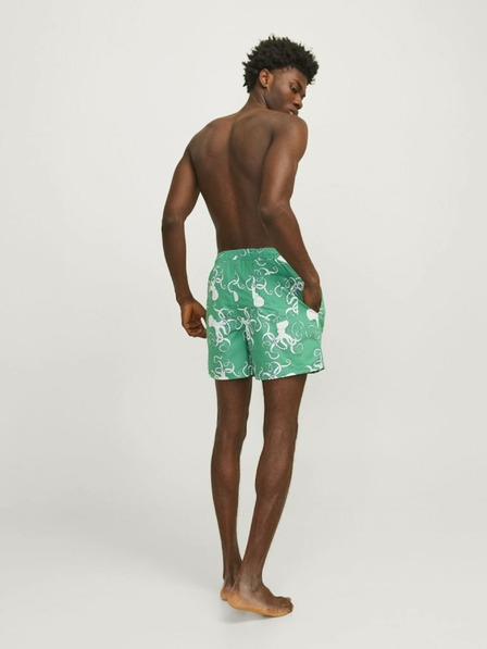 Jack & Jones Zelene moške vzorčaste kopalke Jack & Jones Fiji