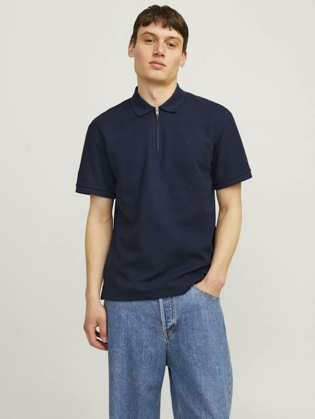 Jack & Jones Temno modra moška polo majica Jack & Jones