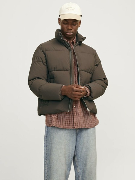 Jack & Jones Temno rjava moška prešita jakna Jack & Jones Frederiks