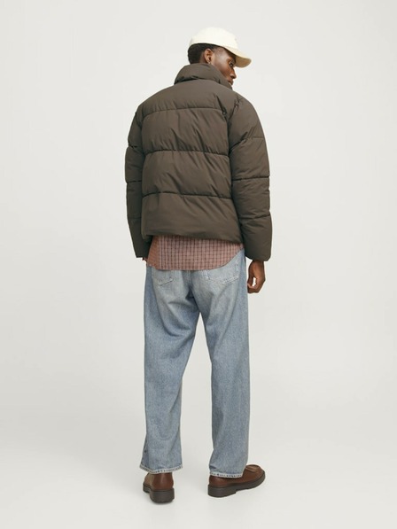 Jack & Jones Temno rjava moška prešita jakna Jack & Jones Frederiks