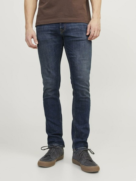 Jack & Jones Temno modre moške kavbojke tankega kroja Jack & Jones Glenn