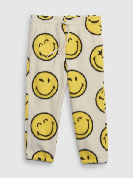 GAP Dojenčke uniseks flis hlače Gap × SmileyWorld® GAP