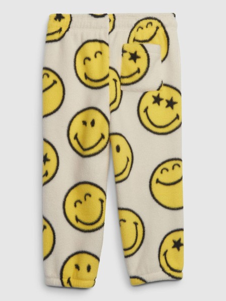 GAP Dojenčke uniseks flis hlače Gap × SmileyWorld® GAP