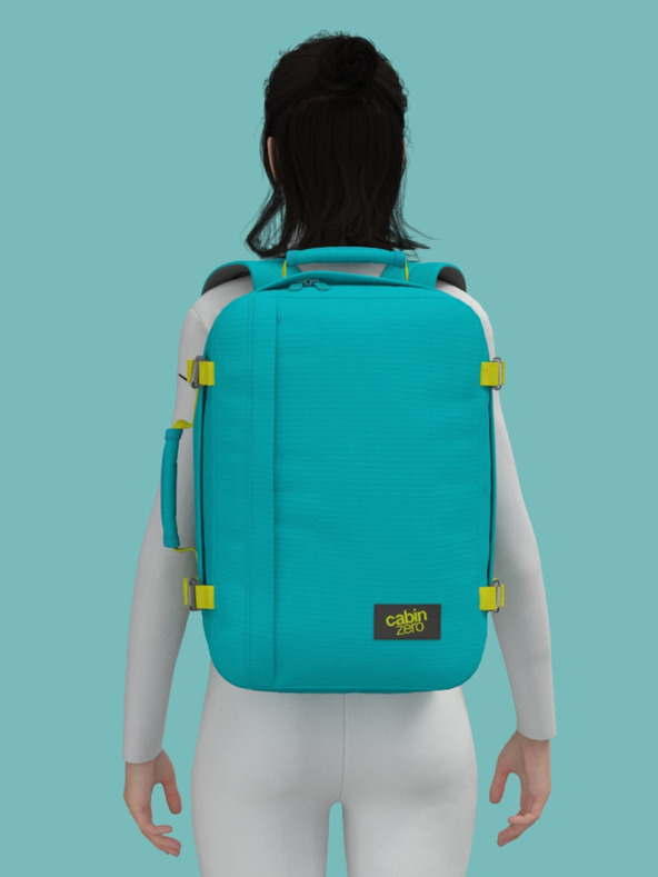 CabinZero Turkizni nahrbtnik CabinZero Classic 36L Aqua lagoon