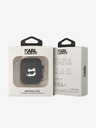 Karl Lagerfeld 3D logotip NFT Choupette Head Silikonsko ohišje za Airpods 1/2 črno Karl Lagerfeld